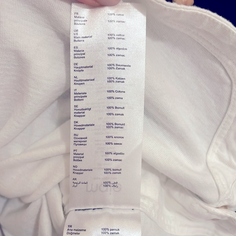 Maje White Short Sleeve Tee with Side Button Detail - Picture 7 of 8